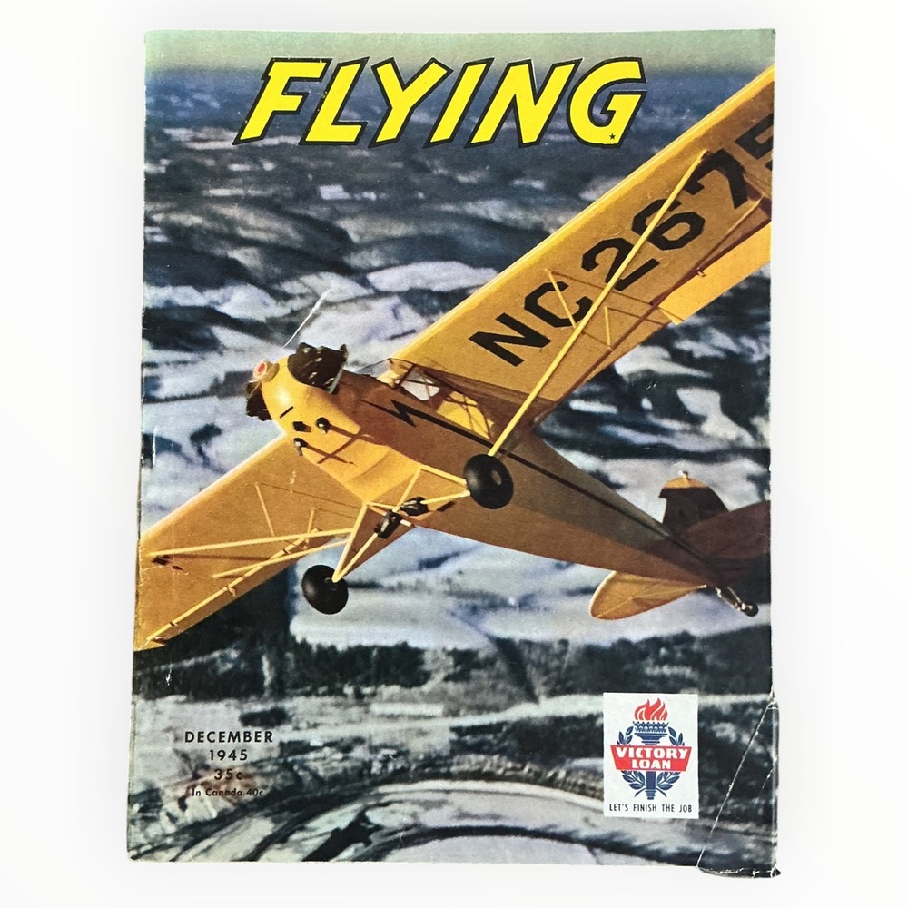 Flying Magazine December 1945 WWII Aviation Piper Cub Lockheed Grumman Vintage